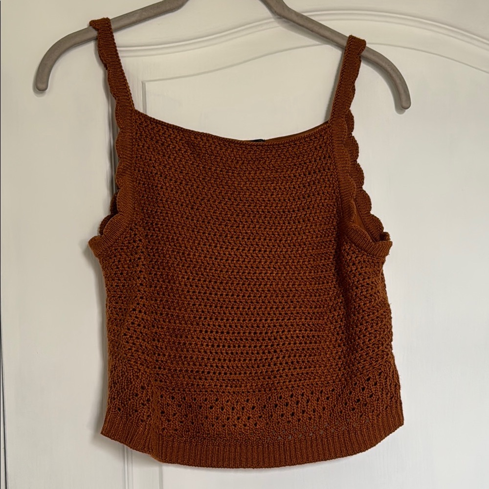〰️ Orange knit tank 〰️